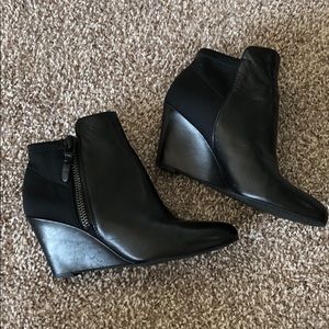 Via Spiga Black Wedge Booties